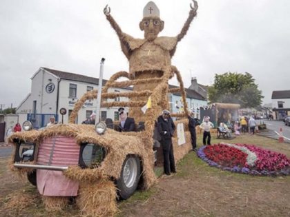 Pope Francis scarecrow