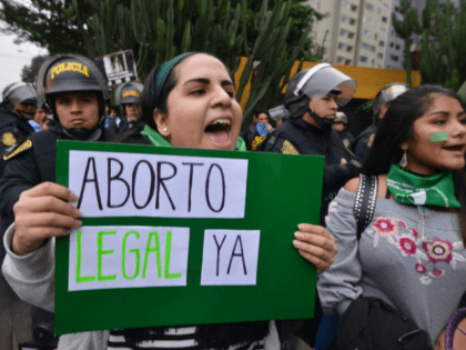 Activists in favour of the approval of a bill to legalize abortion in Argentina, demonstra