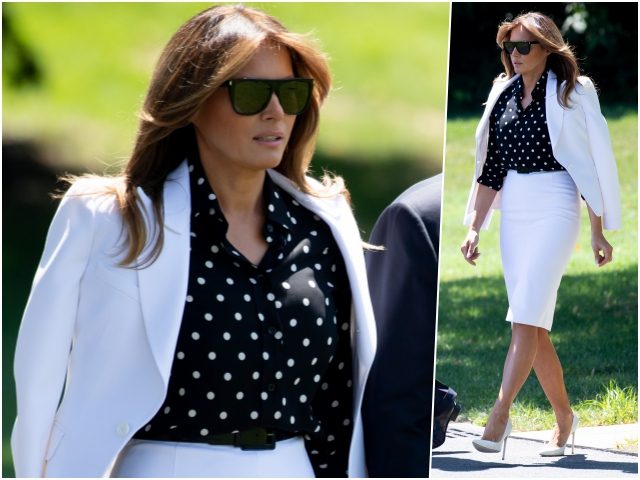 Fashion Notes: Melania Trump Struts in Sharp Michael Kors Suit, Polka Dots