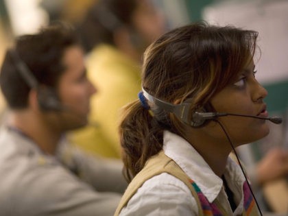 workers at a call-centre