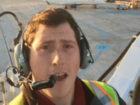 This undated selfie picture available on social media on August 11, 2018 shows Richard B Russell, a ground service agent at Seattle-Tacoma International Airport who stole a plane and flew it for about an hour before crashing on an island This undated selfie picture available on social media on August 11, 2018 shows Richard B Russell, a ground service agent at Seattle-Tacoma International Airport who stole a plane and flew it for about an hour before crashing on an island