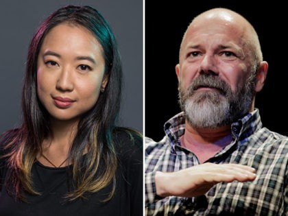 Sarah Jeong of the New York Times and Andrew Sullivan, blogger and editor of The Dish.