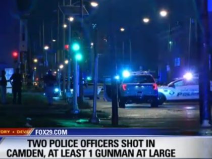Two officers were ambushed Tuesday night in Camden, New Jersey, and shot while sitting in their police car at a red light.