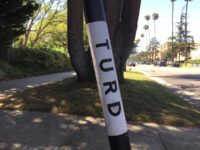 Bird electric scooter Turd (Joel Pollak / Breitbart News) Bird electric scooter Turd (Joel Pollak / Breitbart News)