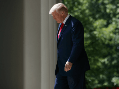 President Donald Trump arrives for a "National Day of Prayer" event in the Rose Garden of the White House, Thursday, May 3, 2018, in Washington. (AP Photo/Evan Vucci)