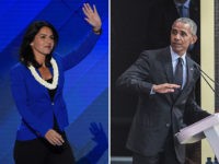 tulsi-gabbard-barack-obama Rep. Tulsi Gabbard (D-HI) and former president Barack Obama.