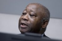 Former Ivory Coast president Laurent Gbagbo, pictured January 2016, was the only candidate for the head of the Ivorian People's Party and won 97.5 percent of the votes cast