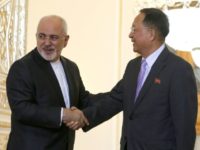 Iran's Foreign Minister Mohammad Javad Zarif (L) welcomes North Korean counterpart Ri Yong Ho in Tehran on August 7, 2018 Iran's Foreign Minister Mohammad Javad Zarif (L) welcomes North Korean counterpart Ri Yong Ho in Tehran on August 7, 2018