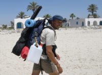 Houij hopes his two-month trek will help convince authorities, holidaymakers and average Tunisians that the sea should not be used as a giant garbage tip