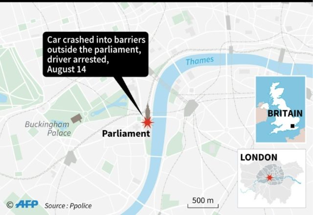 No fatalities expected in UK parliament car crash: police