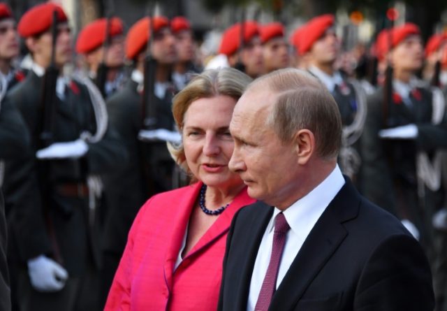 Row over Putin's attendance at Austria minister's wedding