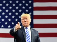 President Donald Trump, pictured August 21, 2018, has pushed aggressive trade actions to lower the US trade deficit, but US trading partners have retaliated