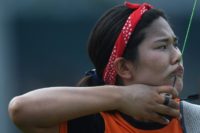 Sonam Dema is part of Bhutan's archery team at the Asian Games.