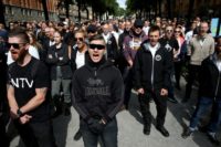 Around 300 neo-Nazi activists joined the Nordic Resistance Movement rally in central Stockholm