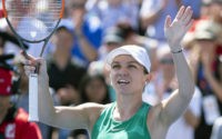 Halep, weary and aching, gains Rogers Cup final in Montreal
