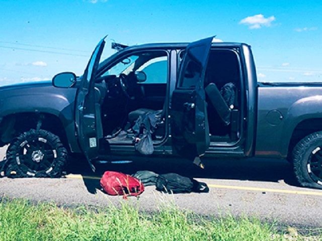Illegal aliens and human smuggler attempted to flee on foot at the conclusion of a high-speed pursuit with Border Patrol agents. (Photo: U.S. Border Patrol/ Laredo Sector)