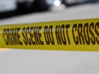 "Crime scene do not cross" tape