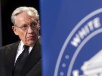 Journalist Bob Woodward sits at the head table during the White House Correspondents' Dinner in Washington, Saturday, April 29, 2017. (AP Photo/Cliff Owen)