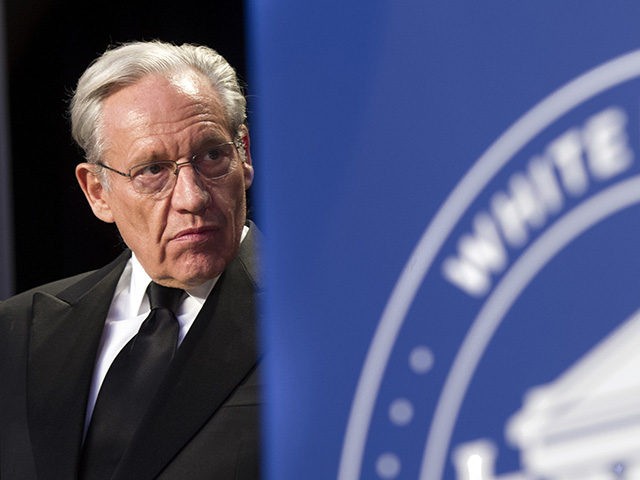 Journalist Bob Woodward sits at the head table during the White House Correspondents' Dinn