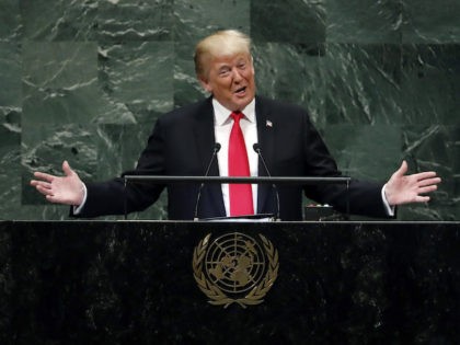 President Donald Trump addresses the 73rd session of the United Nations General Assembly,
