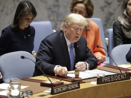President Donald Trump chairs a United Nations Security Council meeting at the United Nati