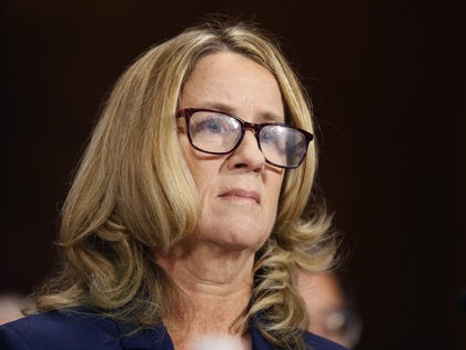 Christine Blasey Ford arrives to testify before the Senate Judiciary Committee on Capitol