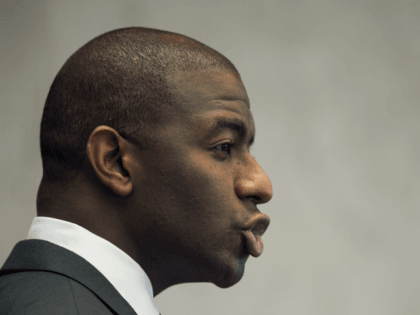 Tallahassee Mayor and candidate for Florida governor, Andrew Gillum, speaks during the Florida AP Legislative Day at the Florida Capitol Thursday, Nov. 2, 2017, in Tallahassee, Fla. (AP Photo/Mark Wallheiser)