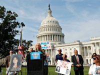 Counselor to the President Kellyanne Conway makes remarks to Angel Families at the U.S. Capitol in Washington, Friday, April 7, 2018. Angel Families is a term used by President Donald Trump to describe relatives of victims killed by illegal immigrants.