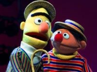FILE - In this Aug. 22, 2001 file photo, Muppets Bert, left, and Ernie, from the children's program "Sesame Street," are shown in New York. Kermit the Frog, Miss Piggy, Bert and Ernie of "Sesame Street" fame, the stars of "Fraggle Rock" and other puppets, costumes and items from throughout …
