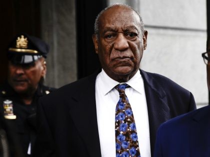 Bill Cosby departs from a sentencing hearing at the Montgomery County Courthouse, Monday,