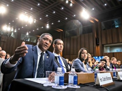Rep. Cedric Richmond, D-La., who is chairman of the Congressional Black Caucus, joins other character witnesses and legal experts testifying before the Senate Judiciary Committee on the last day of the confirmation hearing for President Donald Trump's Supreme Court nominee, Brett Kavanaugh, on Capitol Hill in Washington, Friday, Sept. 7, …