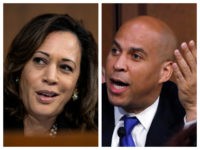 Combo-kamala-harris-Cory-booker-angry-kavanaugh-confirmation-getty Combo of Sens. Kamala Harris and Cory Booker using delay tactics at Brett Kavanaugh's confirmation hearing