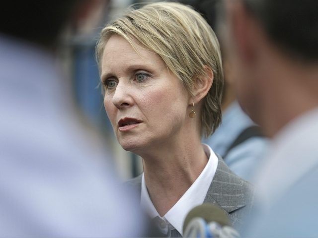 New York democratic gubernatorial candidate Cynthia Nixon talks to reporters in New York, Wednesday, Sept. 12, 2018. Polls may show her far behind New York Gov. Andrew Cuomo in Thursday's Democratic primary, but Nixon says she knows something that Cuomo and the pollsters don't. There's a movement, she says, of …