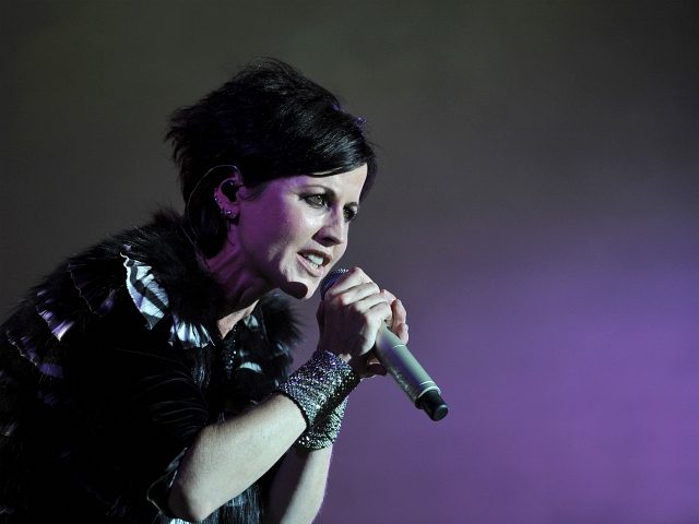 Irish singer Dolores O'Riordan of Irish band The Cranberries performs on stage during