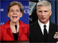 Sen. Elizabeth Warren and Navy Vice Adm. Craig Faller