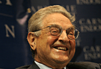 Washington, UNITED STATES: US billionaire financier George Soros speaks about his new book 'The Age of Fallibility: Consequences of the War on Terror' 13 September 2006 in Washington, DC. The Hungarian-born Soros, chairman of the Open Society Institute and founder of a network of philanthropic organisations active in more than …