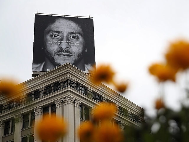 SAN FRANCISCO, CA - SEPTEMBER 05: A billboard featuring former San Francisco 49ers quaterb