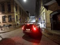 GettyImages-889276324 Police arrive after a synagogue was attacked in a failed arson attempt in Gothenburg, Sweden, late December 9, 2017. No one was injured but Jewish community members told local media the synagogue was attacked by a group of masked men who threw multiple burning objects. / AFP PHOTO / TT …