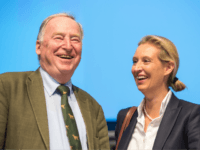 AUGSBURG, GERMANY - JUNE 30: Alexander Gauland and Alice Weidel of the right-wing Alternative for Germany (AfD) political party attend the AfD federal congress on June 30, 2018 in Augsburg, Germany. The AfD is Germany's third-ranked party and rose to power mainly be exploiting popular unease over the wave of &hellip;