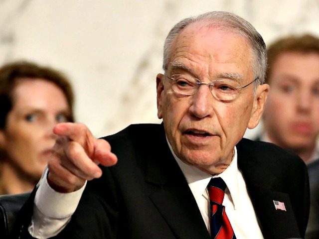 WASHINGTON, DC - SEPTEMBER 04: Committee Chariman Sen. Chuck Grassley (R-IA) speaks as Supreme Court nominee Judge Brett Kavanaugh's appears for his confirmation hearing before the Senate Judiciary Committee in the Hart Senate Office Building on Capitol Hill September 4, 2018 in Washington, DC. Kavanaugh was nominated by President Donald …