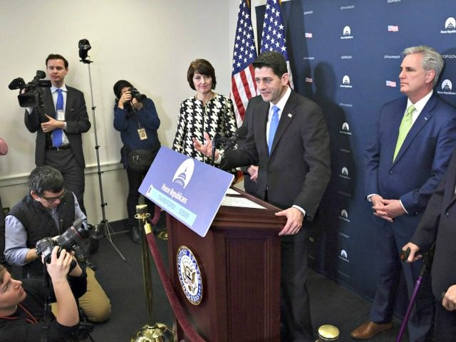 House Speaker Paul Ryan speaks during a news conference on Capitol Hill in Washington.