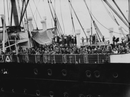 Refugees arrive in Antwerp on the MS St. Louis after over a month at sea, during which they were denied entry to Cuba, the United States and Canada, 17th June 1939. The St. Louis had originally sailed from Hamburg to Cuba, carrying over 937 mainly German-Jewish refugees from Nazi persecution. …