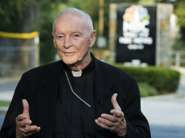 Cardinal Theodore McCarrick, retired Archbishop of Washington, announced he was stepping down from the ministry Wednesday amid allegations of sexual abuse. File photo by Patrick D. McDermott/UPI