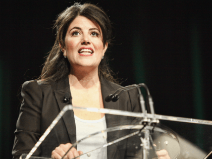 PHILADELPHIA, PA - OCTOBER 20 : Monica Lewinsky speaking in public for the first time since the Clinton mess at Forbes Under 30 Summit at the Convention Center in Philadelphia, Pa on October 20, 2014 photo credit Star Shooter / MediaPunch /IPX