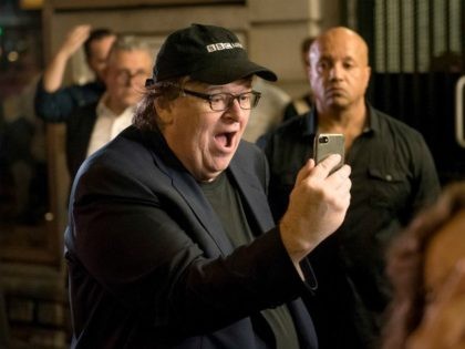 NEW YORK, NY - JULY 28: Academy Award-winning filmmaker and political icon Michael Moore meets with fans after his broadway debut in 'The Terms of My Surrender' on July 28, 2017 in New York City. (Photo by Mike Pont/Getty Images for DKC/O&M)