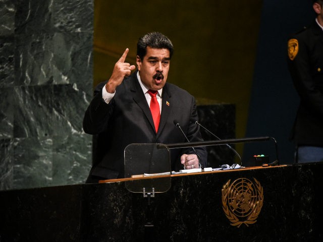 Nicolás Maduro, President of Venezuela delivers a speech at the United Nations during the United Nations General Assembly on September 26, 2018 in New York City. World leaders are gathered for the 73rd annual meeting at the UN headquarters in Manhattan. (Photo by Stephanie Keith/Getty Images)