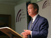 UKIP MEP Nigel Farage delivering the speech, "Social Media: the New Battleground for Free Speech" for the 2018 Smith Lecture at The New Culture Forum in London on Thursday, September 20th, 2018.