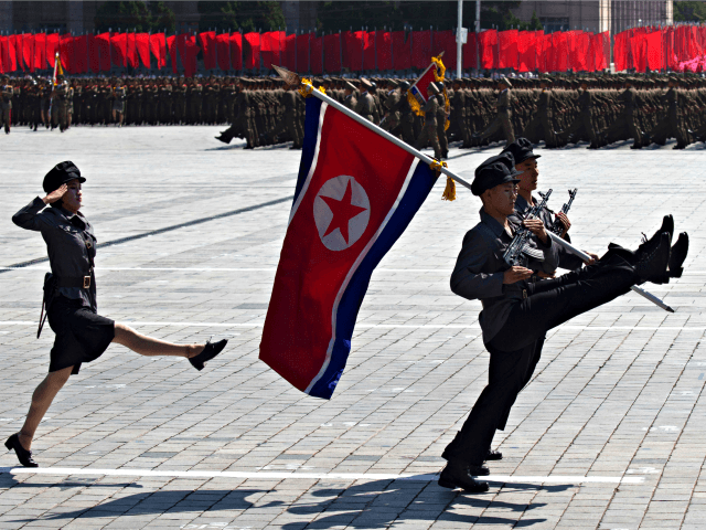 Soldiers march in a parade for the 70th anniversary of North Korea's founding day in Pyongyang, North Korea, Sunday, Sept. 9, 2018. North Korea staged a major military parade, huge rallies and will revive its iconic mass games on Sunday to mark its 70th anniversary as a nation.