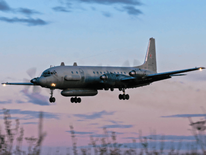 A photo taken on July 23, 2006 shows an Russian IL-20M (Ilyushin 20m) plane landing at an unknown location. - Russia blamed Israel on September 18, 2018 for the loss of a military IL-20M jet to Syrian fire, which killed all 15 servicemen on board, and threatened a response. Israeli …