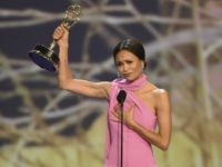 Thandiecrop Thandie Newton accepts the award for outstanding supporting actress in a drama series for “Westworld” at the 70th Primetime Emmy Awards on Monday, Sept. 17, 2018, at the Microsoft Theater in Los Angeles. (Photo by Phil McCarten/Invision for the Television Academy/AP Images)